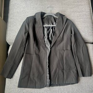 Women’s Oversized Black Blazer Suit Jacket with Shoulder Pads Medium